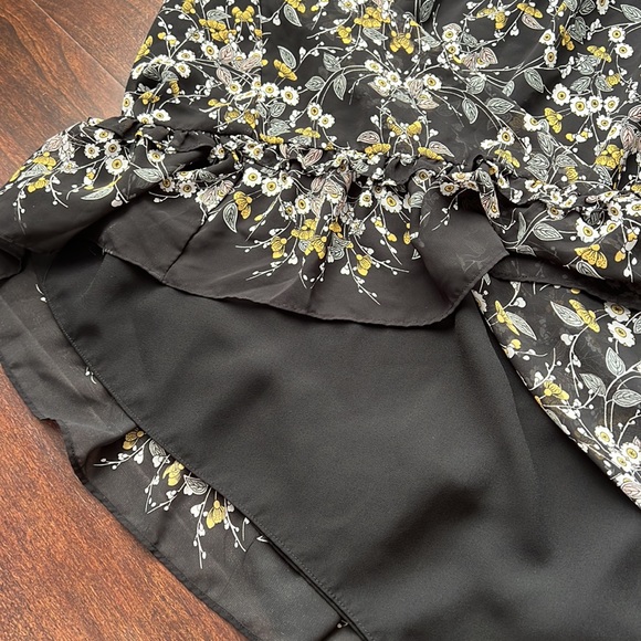 Max Studio Floral Print Smocked Waist Midi Dress - Picture 7 of 8